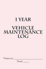 1 Year Vehicle Maintenance Log Pink Cover