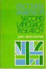 Discourse Analysis in Second Language Research
