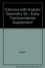 Calculus with Analytic Geometry 5e  Early Transcendental Supplement