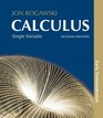 Calculus Early Transcendentals Single Variable Chapters 111