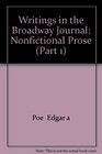 Writings in the Broadway Journal Nonfictional Prose