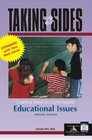 Taking Sides Clashing Views on Controversial Educational Issues 12th Edition
