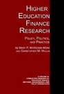 Higher Education Finance Research Policy Politics and Practice