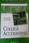 College Accounting Study Guide/Working Papers Chapters 1628