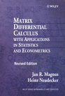 Matrix Differential Calculus with Applications in Statistics and Econometrics 2nd Edition
