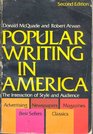 Popular Writing in America The Interaction of Style and Audience