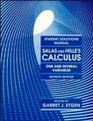 Student Solutions Manual to Accompany Calculus One and Several Variables