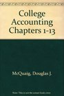 Chapters 113 With Hmaccounting Student Cdrom And Smarthinking Volume of McQuaigCollege Accounting
