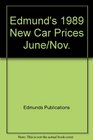 Edmund's 1989 New Car Prices June/Nov