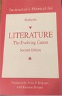 Instructor's Manual for Birkerts Literature the Evolving Canon Second Edition