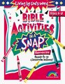 Bible Activities in a Snap Living By God's Word