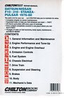 Chilton's Repair Manual Datsun/Nissan F10 310 Stanza Pulsar 197688