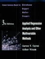 Student Solutions Manual for Kleinbaum Kupper Muller and Nizam's Applied Regression Analysis and Other Multivariable Methods