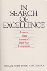 In Search of Excellence Lessons from America's BestRun Companies