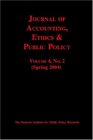 Journal of Accounting Ethics  Public Policy Vol 4 No 2