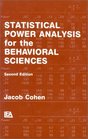 Statistical Power Analysis for the Behavioral Sciences