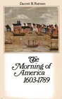 The morning of America, 1603-1789 (The Cultures of mankind)