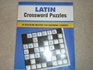 Latin Crossword Puzzles