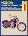 Honda Vt600 and Vt750 Shadow VTwins Owners Workshop Manual 19882003