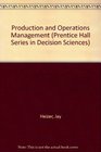 Production and Operations Management Strategic and Tactical Decisions