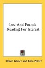 Lost And Found Reading For Interest