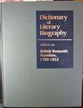 Dictionary of Literary Biography British Romantic Novelists 17891832