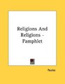 Religions And Religions  Pamphlet