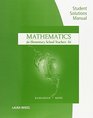 Student Solutions Manual for Bassarear's Mathematics for Elementary School Teachers 6th