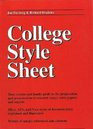 College Style Sheet