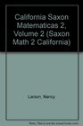 California Saxon Matematicas 2 Volume 2