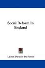 Social Reform In England