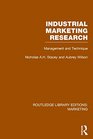 Routledge Library Editions Marketing  Industrial Marketing Research  Management and Technique