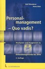 Personalmanagement  Quo vadisAnalysen und Prognosen bis 2010