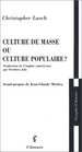 Culture de masse ou culture populaire