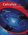 Calculus A Complete Course AND Maple Student Edition CD