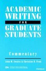 Academic Writing for Graduate Students Commentary A Course for Nonnative Speakers of English