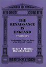 The Renaissance in England NonDramatic Prose and Verse of the 16th Century