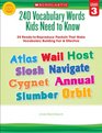 240 Vocabulary Words Kids Need to Know Grade 3 24 ReadytoReproduce Packets That Make Vocabulary Building Fun  Effective