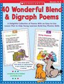 40 Wonderful Blend Poems: A Delightful Collection of Poems With an Easy-to-Use Lesson Plan to Help Young Learners Build Key Phonics Skills (Teaching Resources)