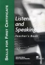 Skills for First Certificate Listening and Speaking Teacher's Book