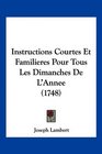 Instructions Courtes Et Familieres Pour Tous Les Dimanches De L'Annee