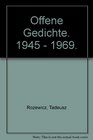 Offene Gedichte 1945  1969