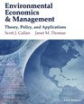 Environmental Economics and Management Theory Policy and Applications