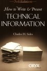 How to Write  Present Technical Information
