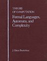 Theory of Computation Formal Languages Automata and Complexity