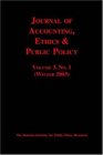 Journal Of Accounting Ethics  Public Policy No 1 Winter 2003