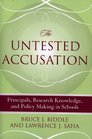 The Untested Accusation Principals Research Knowledge and Policy Making in Schools