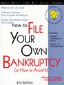 How to File Your Own Bankruptcy  With Forms