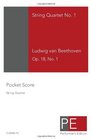 Beethoven String Quartet No 1 Pocket Score