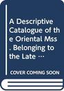 Catalogue Oriental Mss